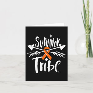 Survivor Tribe Leukaemia Cancer Awareness Ribbon G Card