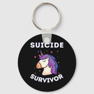 Survivor Unicorn Awareness Prevention Month Mum Key Ring