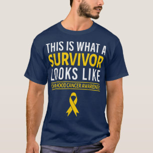 Survivor Warrior Fighter Childhood Cancer Awarenes T-Shirt