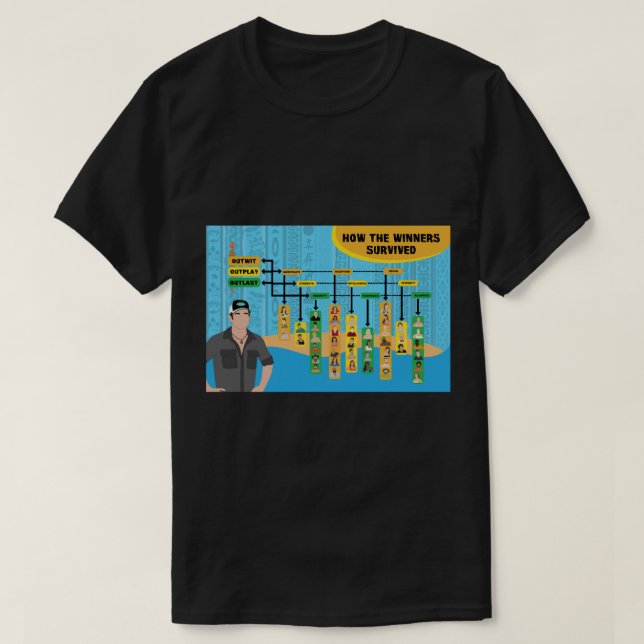 Survivor Winners Infographic T-Shirt (Design Front)