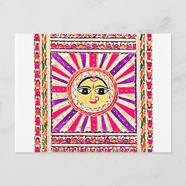 Surya Hindu Sun God Postcard (Front)