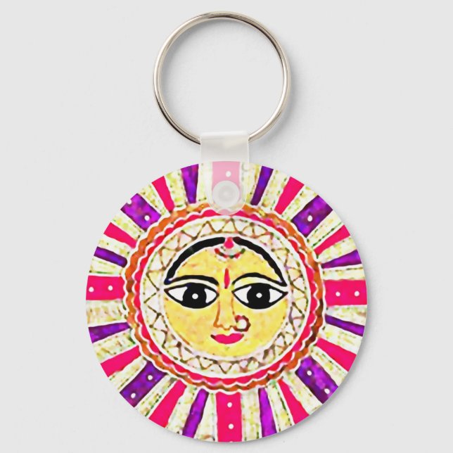 Surya Sun Goddess Key Ring (Front)