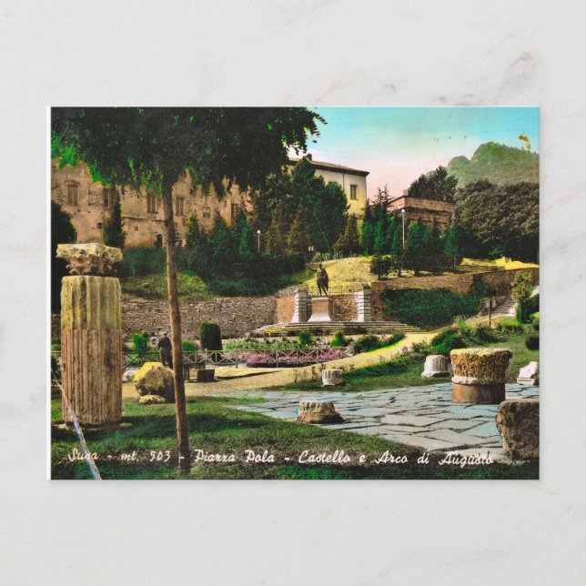 Sus, castle and arch of Augustus Postcard (Front)
