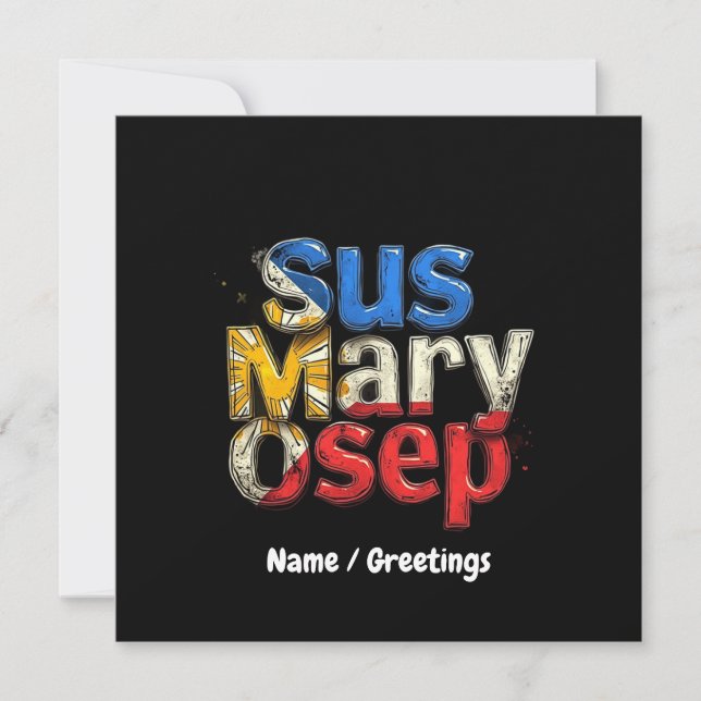 Sus Mary Osep Filipino Pride Customisable Invitation (Front)