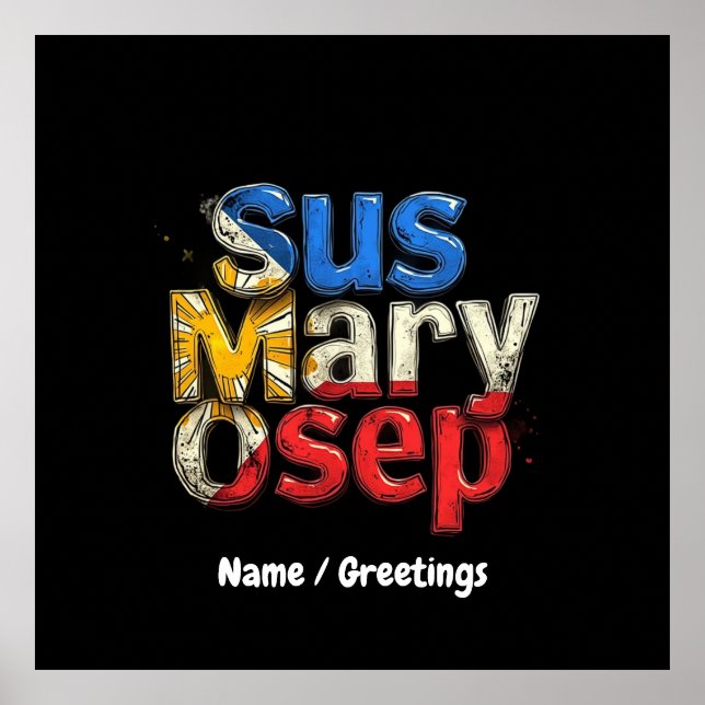 Sus Mary Osep Filipino Pride Customisable Poster (Front)