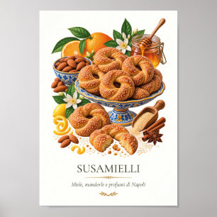 Susamielli – Vintage Italian Dessert Poster