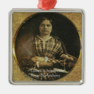 Susan B Anthony Wisdom Quote Gifts & Cards Metal Tree Decoration