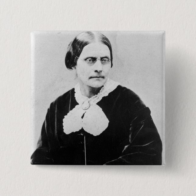 Susan Brownell Anthony  c.1871 15 Cm Square Badge (Front)