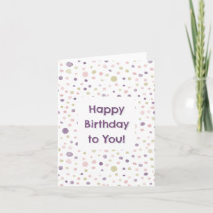 Susan Confetti Watercolor Dots Birthday Card