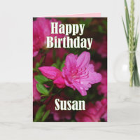 Susan Pink Azalea Happy Birthday