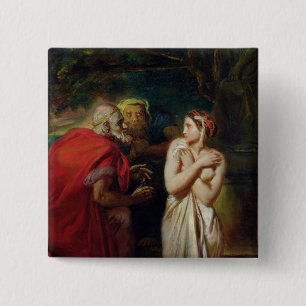 Susanna and the Elders, 1856 15 Cm Square Badge