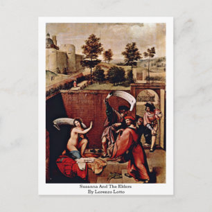 Susanna And The Elders By Lorenzo Lotto Postcard