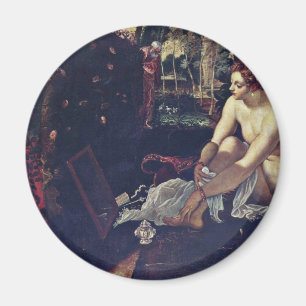 Susanna,  By Tintoretto Jacopo (Best Quality) Magnet