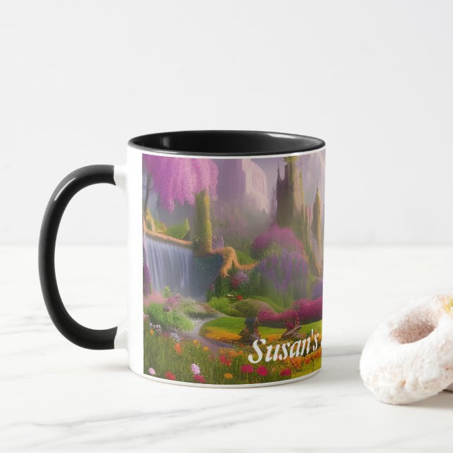 Susan's Morning Tea Personalised Customisable Mug (With Donut)