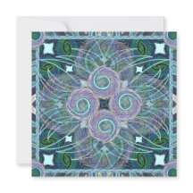 Susea Blu Studios Feather Mandela Card