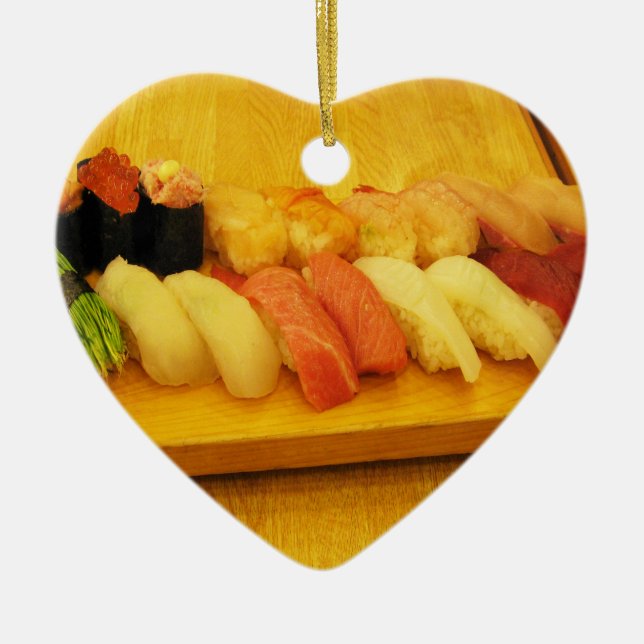Sushi 寿司 ceramic ornament (Front)