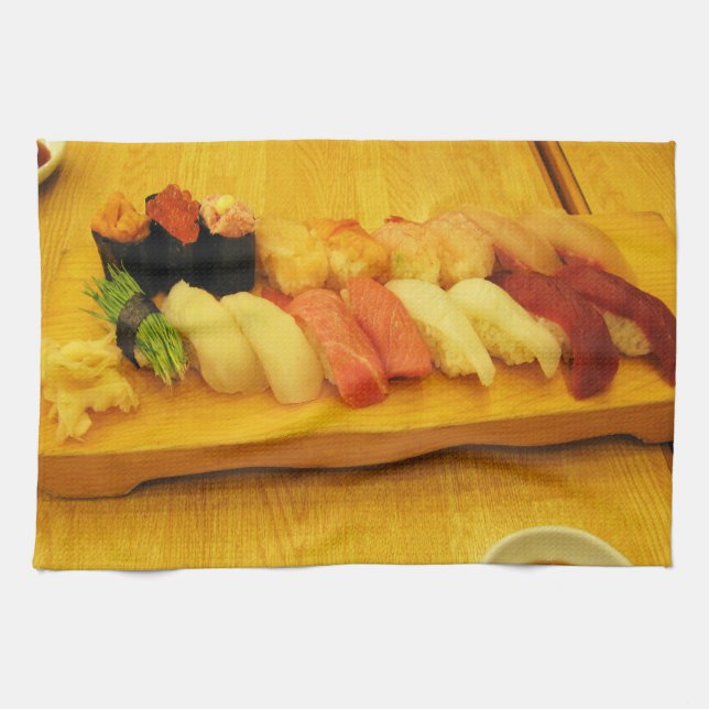 Sushi 寿司 tea towel (Horizontal)