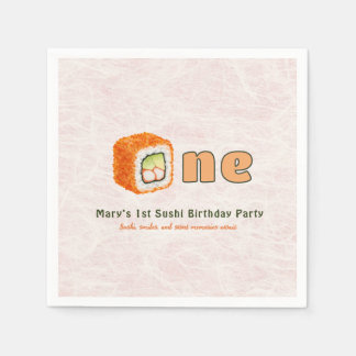 Sushi- 1st Birthday Napkin