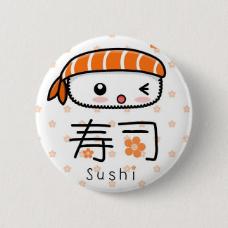sushi 6 cm round badge