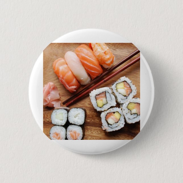 Sushi 6 Cm Round Badge (Front)
