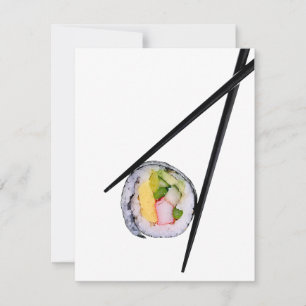 Sushi and black chopsticks sushi, chopsticks, ric