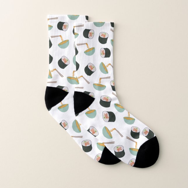 Sushi and Noodles Pattern  Socks (Pair)
