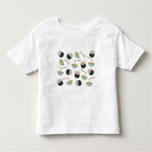 Sushi and Noodles Pattern Toddler T-Shirt