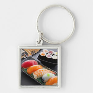 Sushi and rolls key ring