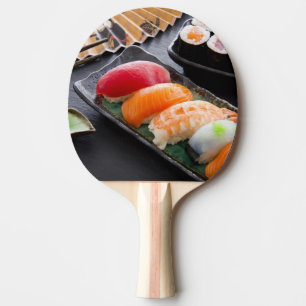 Sushi and rolls ping pong paddle