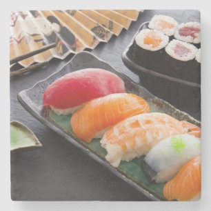 Sushi and rolls stone coaster