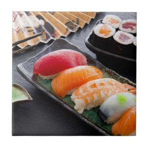 Sushi and rolls tile