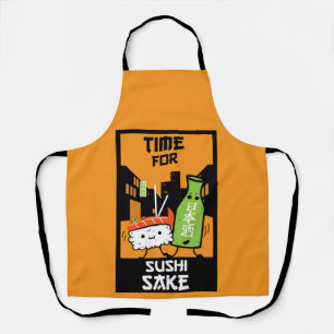 Sushi And Sake Foodies Apron