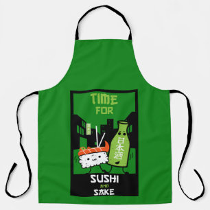 Sushi And Sake Foodies  Apron