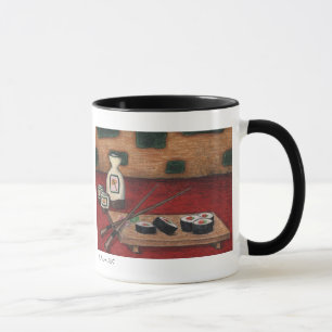sushi and sake mug, K. Knox, 2007 Mug