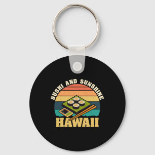 Sushi And Sunshine Funny Summer Vacation Japan Foo Key Ring
