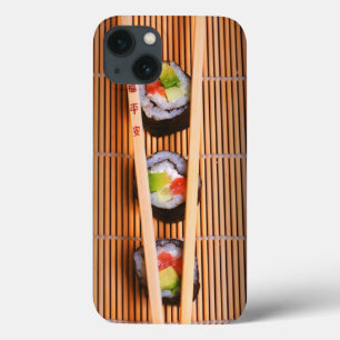 Sushi and wooden chopsticks iPhone 13 case