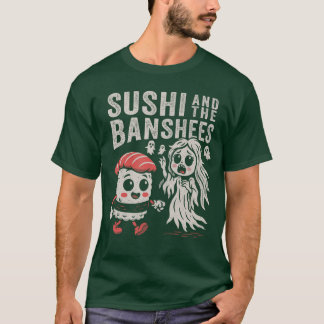 Sushi andhe Banshees Funny Goth Punk Rock Food Par T-Shirt