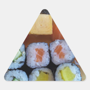 Sushi Asia Fish Rice Food Triangle Sticker