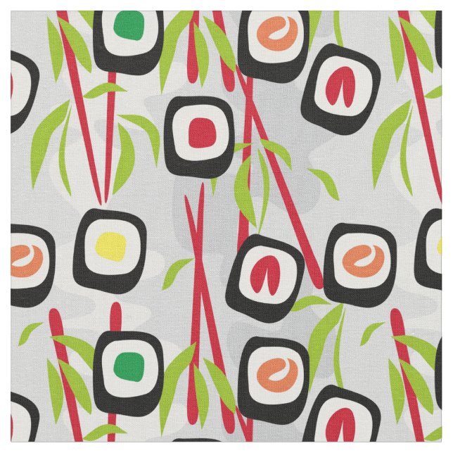 Sushi background fabric (Close Up)