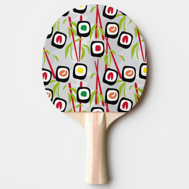 Sushi background ping pong paddle (Front)