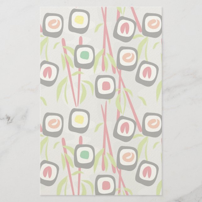 Sushi background stationery (Front)