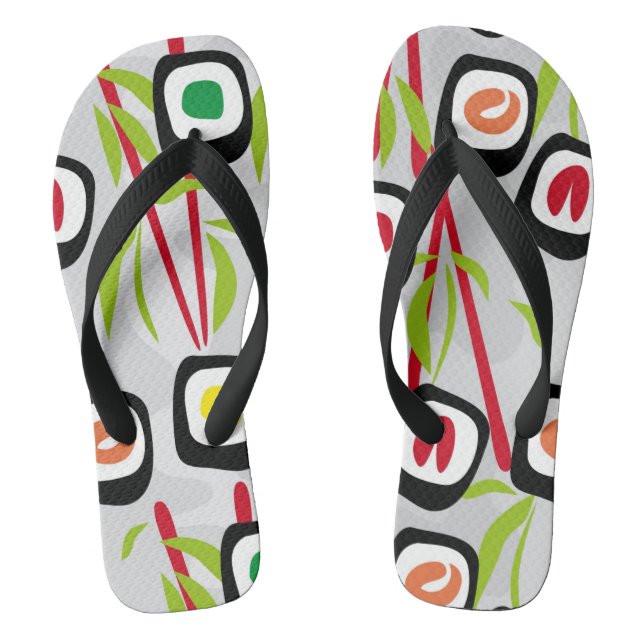 Sushi background thongs (Footbed)