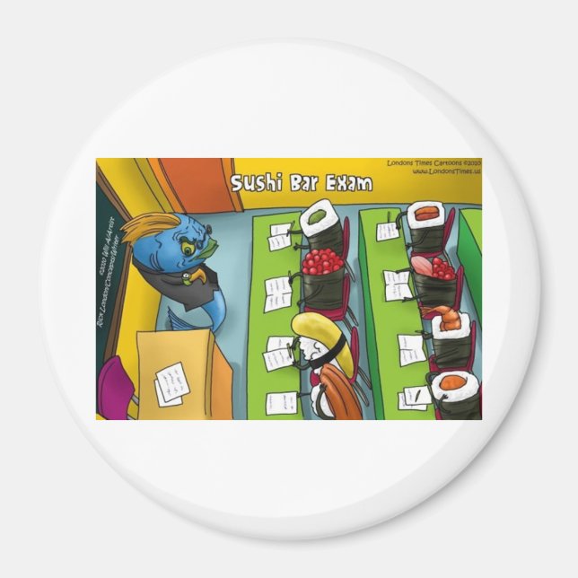 Sushi Bar Exam Tees Mugs Cards Gifts Etc Magnet (Front)