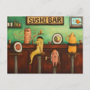 Sushi Bar Postcard