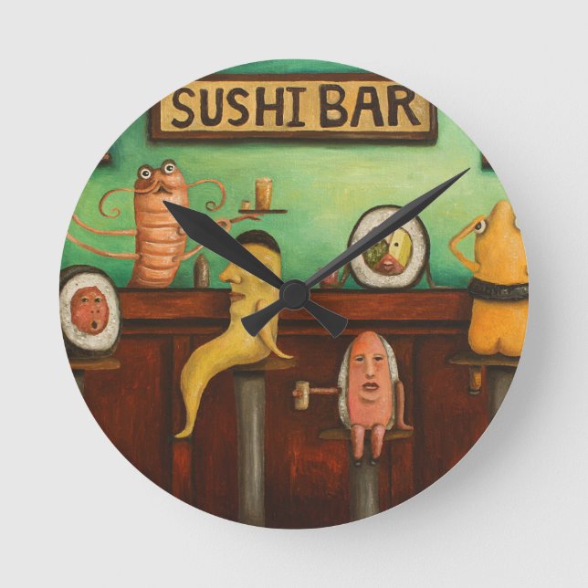 Sushi Bar Round Clock (Front)