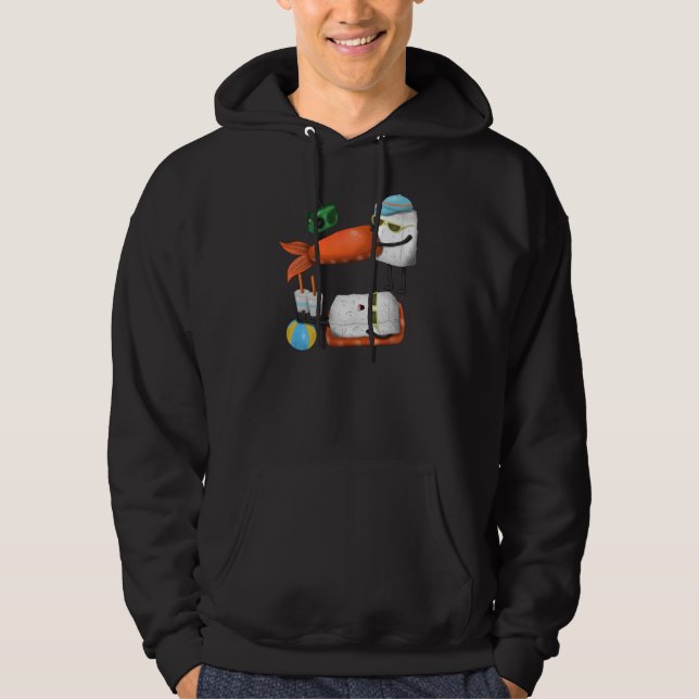 sushi beach summer hoodie (Front)