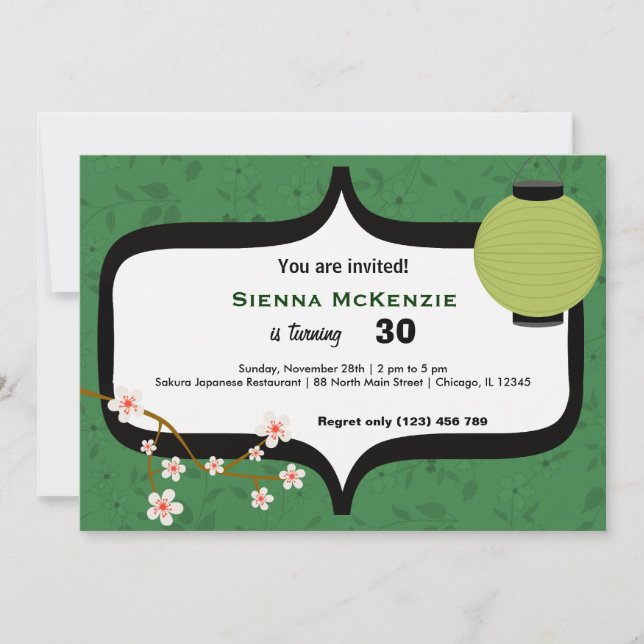 Sushi Birthday Invitation (Front)