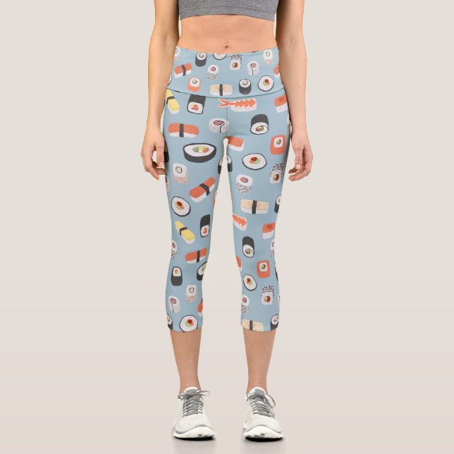 Sushi Blue Capri Leggings (Front)