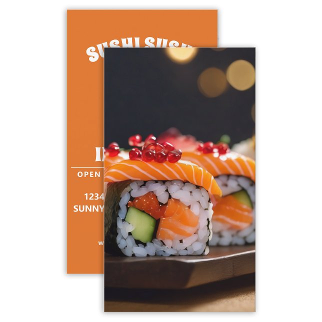 sushi bokeh business card (Creator Uploaded)