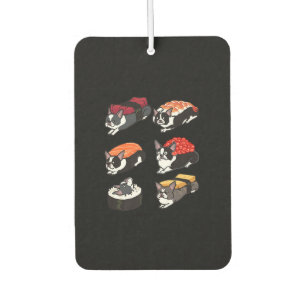 Sushi Boston Terrier Premium T-Shirt Car Air Freshener